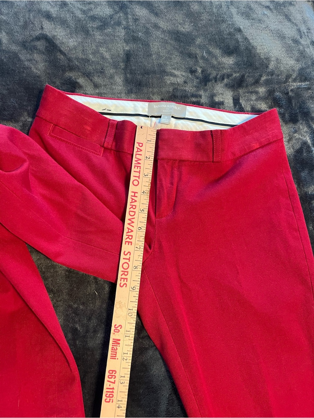 Banana Republic Sloan Slim Ankle Jeans in Red, size 0 - Picture 4 of 7